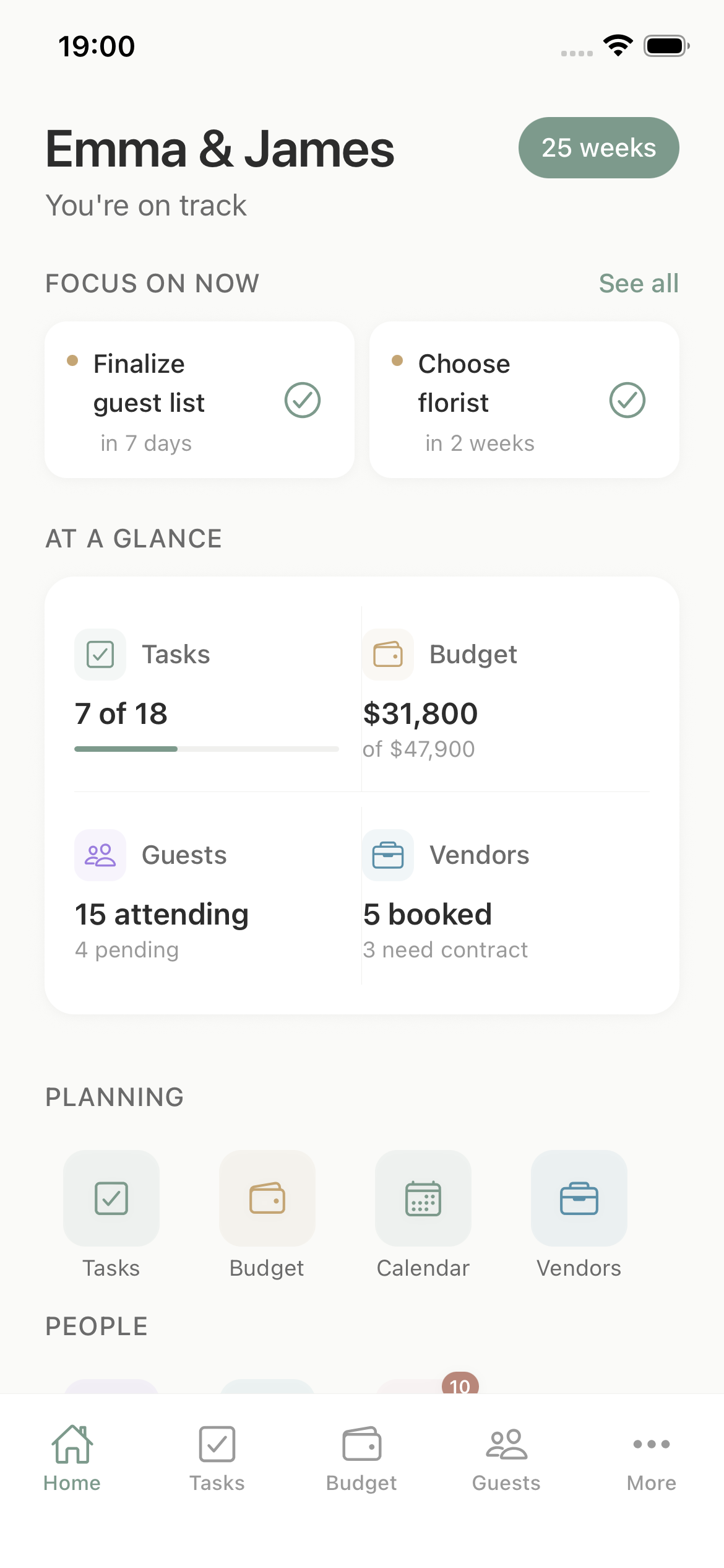 Next Step: Wedding Planner App